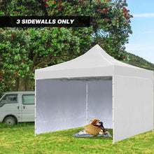 Load image into Gallery viewer, Outdoor setup with a 10x10ft pop-up canopy featuring three sidewalls, perfect for events, presented by Redcamp.