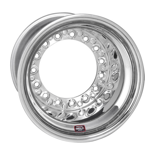 Weld Wide 5 XL 15x12 / 5x10.25 / 4 BS - Polished Shell - Non-BL - Polished Cover Wheel