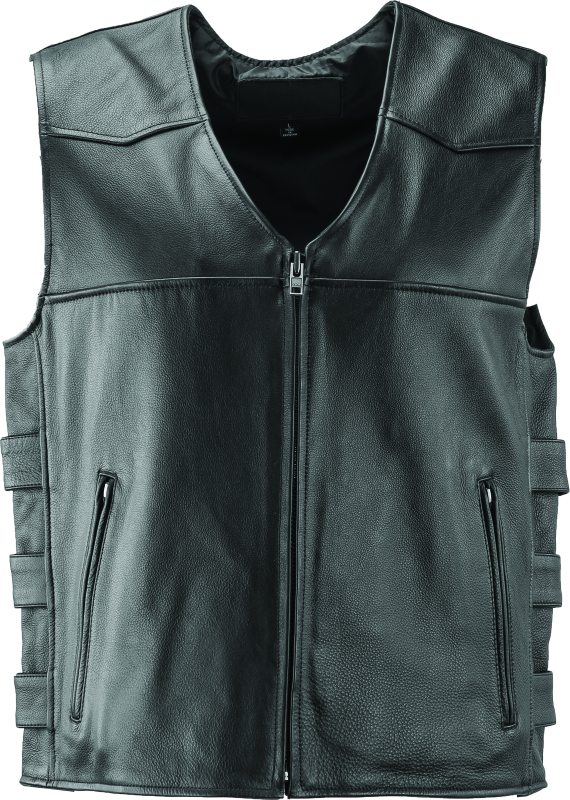 Kuryakyn Leather By River Road Plains Leather Vest Black - Large