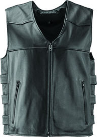 Kuryakyn Leather By River Road Plains Leather Vest Black - Large