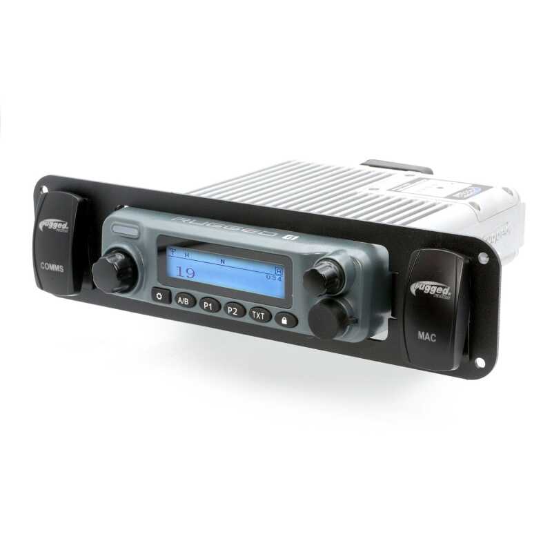 Rugged Radios In-Dash Mount with Two Switch Holes for Rugged Radios