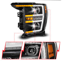 Load image into Gallery viewer, ANZO 21-23 Ford F150 LED Projector Headlight w/Switchback+Sequential - Black (Driver Side Only)