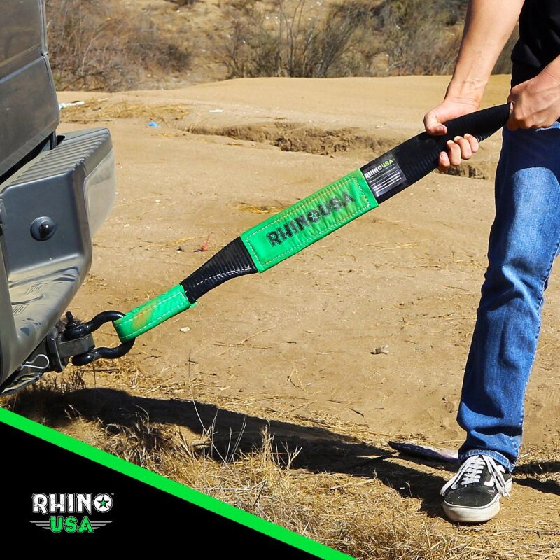 Rhino USA Shackle Hitch Receiver W/ D-Ring (Green)