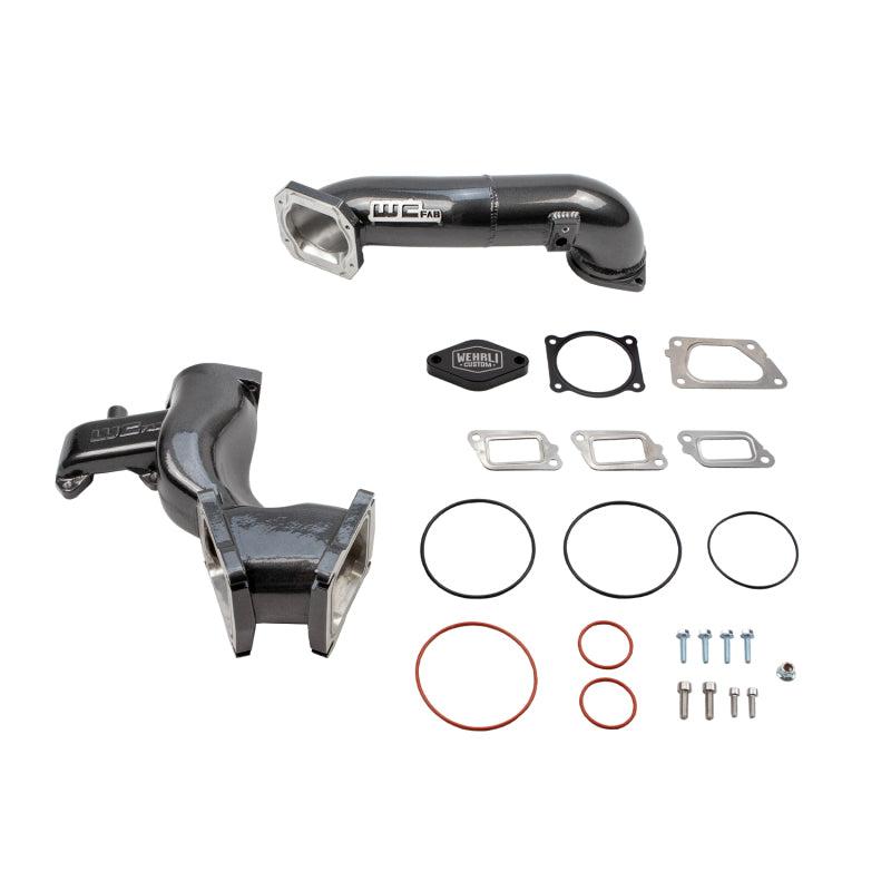 Wehrli 11-16 Chevrolet 6.6L LML Duramax High Flow Y-Bridge Kit - Flat Black