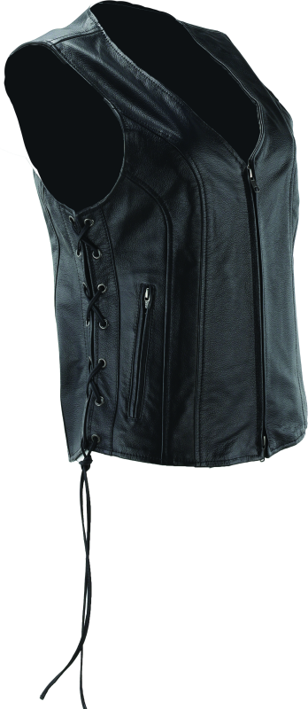 Kuryakyn Leather By River Road Sapphire Leather Vest Black Womens - Small