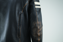 Load image into Gallery viewer, Kuryakyn Leather By River Road Hoodlum Vintage Leather Jacket Black - Small