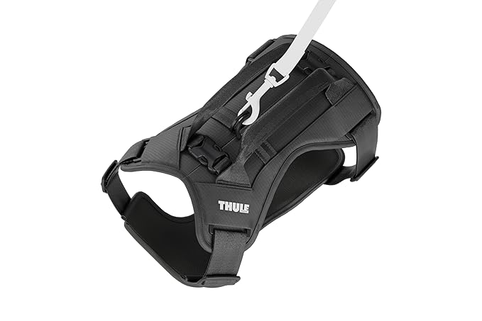Thule Cappy Dog Harness L - Crash-Tested for Safety - Seatbelt passthrough - Adjustable & Easy to Clean - Padded Breathable mesh Panels - Leash Loop - Step-in Design