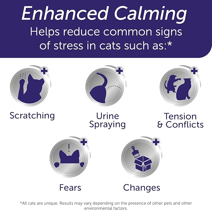 FELIWAY Optimum 3 x 30 Day Cat Calming Refills for Pheromone Diffuser, 3 x 48ml Value Pack - Helps Reduce Common Signs of Stress in Cats & Kittens, Enhanced Calming