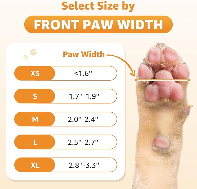 Double Sides Non-Slip Dog Socks to Prevent Licking Paws - Strong Traction for Paw Protector, Senior Dogs, Hardwood Floors, Dog Booties with Grippers - Size Medium