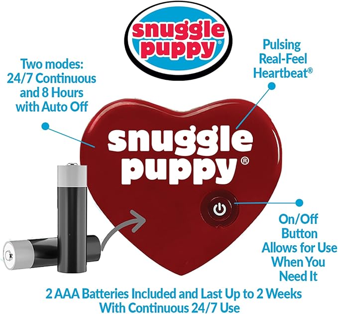 Original Snuggle Puppy Toys - Heartbeat Puppy for Dogs - Pet Anxiety Relief and Calming Aid - Comfort Dog Toys for Behavioral Training