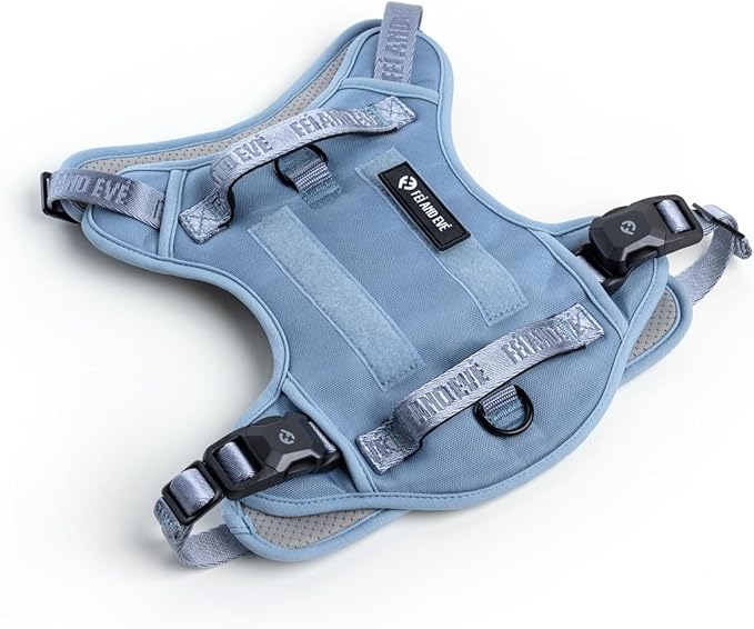 2025 New Edition, Fei & Eve MagEase Dog Harness - 3-Second Magnetic Buckles | 3-Point No-Pull Control | Heavy-Duty 900D Nylon | Dual Safety Handles | Breathable Mesh | Adjustable Fit |Small, Blue