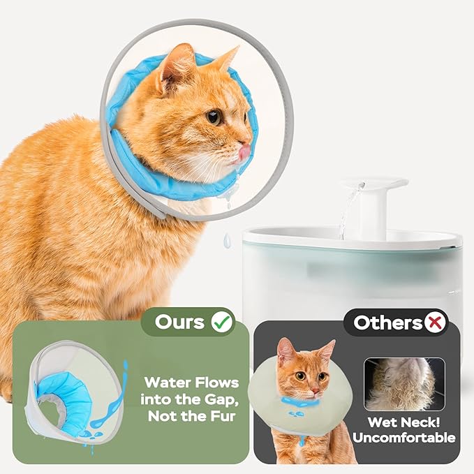 Cat Cone Collar Soft: Comfortable Waterproof Mesh Recovery Cone After Surgery to Stop Licking and Scratch, Alternative to Plastic Elizabeth Head/Neck Cone
