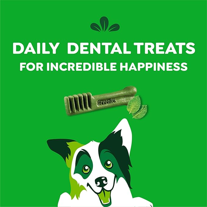 Greenies Regular Dental Dog Treats, Fresh Flavor, 12 oz. Pack (12 Treats)