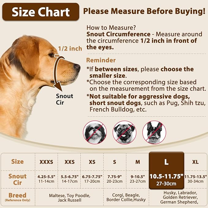 Crazy Felix Nylon Dog Muzzle for Small Medium Large Dogs Poodle Labrador Golden Retriever Doberman, Air Mesh Breathable and Drinkable Pet Mouth Guard for Anti-Biting Chewing Scavenging(L, Pink)