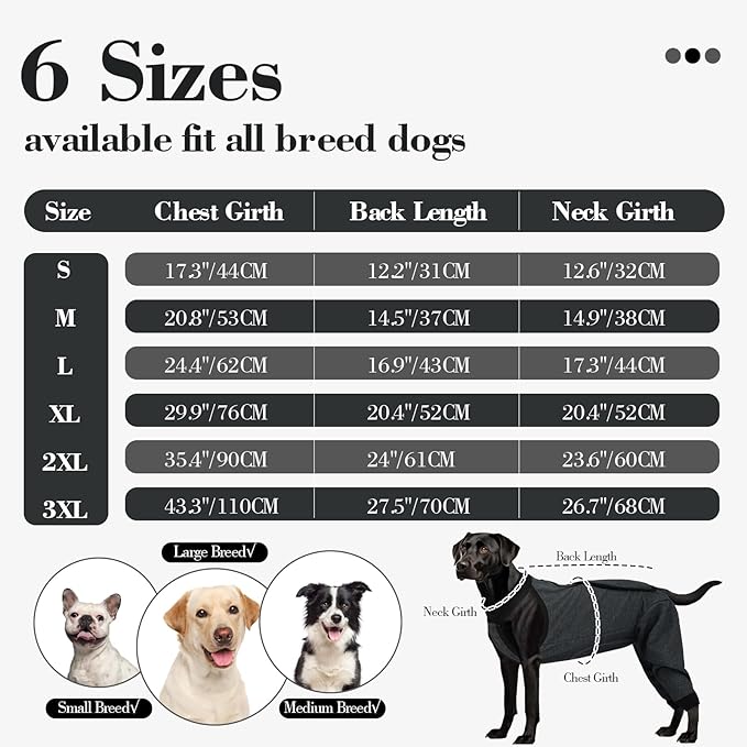 ROZKITCH Dog Surgery Leg Sleeve Rear Legs, Male Female Pet Prevent Licking Wound Elbow Knee Protector, Dog Recovery Suit Cone Collar Alternative Pants Shirt for Wound Heal Wrap Grey XL