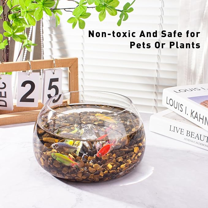 0.5 Lb/230g Crystal Chips Tumbled Polished Natural Tiger Eye Gravel Stones, Irregular Shaped Healing Stones Gravel Pebble for Crafts, Vases Filler and Fish Turtle Tank Decorations
