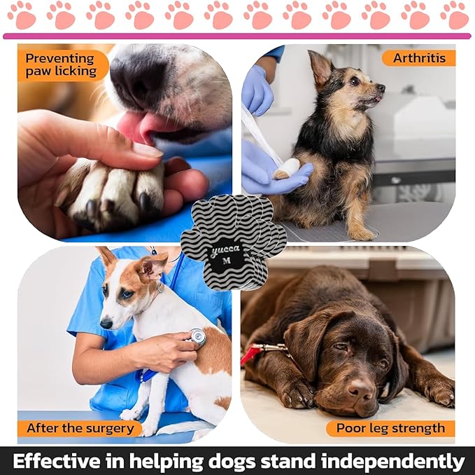 Dog Anti Slip Paw Grips Traction Pads, Dog Paw Protector with Stronger Adhesive, Toe Grips for Dogs from Slipping on Hardwood Floors, Dog Shoes Booties Socks Replacement for Older Dogs