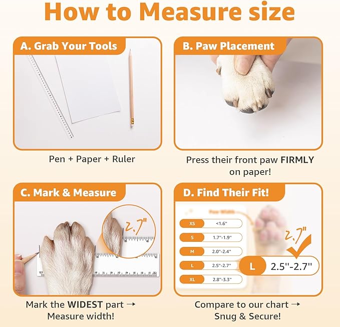 Double Sides Non-Slip Dog Socks to Prevent Licking Paws - Strong Traction for Hardwood Floors, Senior Dogs, Paw Protector, Dog Socks with Grippers - Size Large