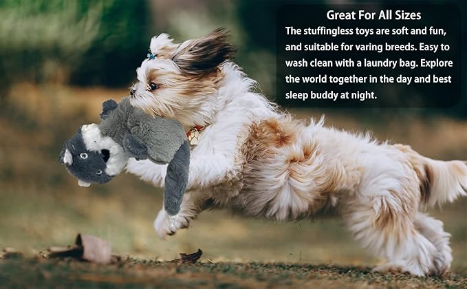 Jalousie 5 Pack Stuffingless Dog Crinkle Paper Toys Dog Toy Dog w/Durable Liner No Stuffing Dog Toy - Dog Toys for Pets Dogs No Stuffing Dog Crinkle Sound Toy for Medium Large Dogs