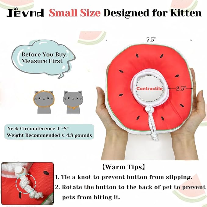 Kitten Cones After Surgery 0-6 Months, Donut Extra Small Kitten Cone Collar Soft to Stop Licking Neck, Elizabethan e Collar for Recovery, xs Small Cat Cone Spray, Pet Soft Cone for Cats