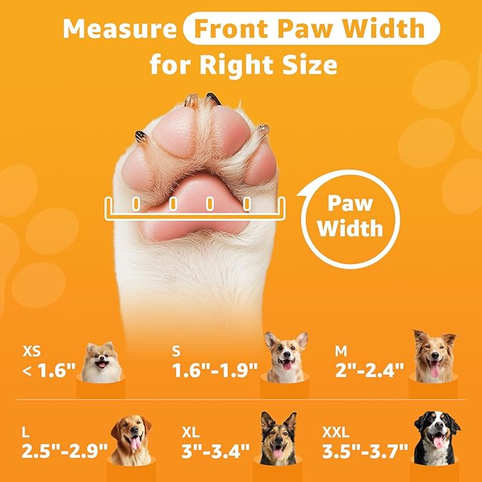 LOOBANI Dog Socks to Prevent Licking Paws - Dog Socks for Hardwood Floors Anti Slip for Traction Control - Dog Grippy Socks for Senior Dog Small Medium Large Dogs on Tile Floors, Caramel L