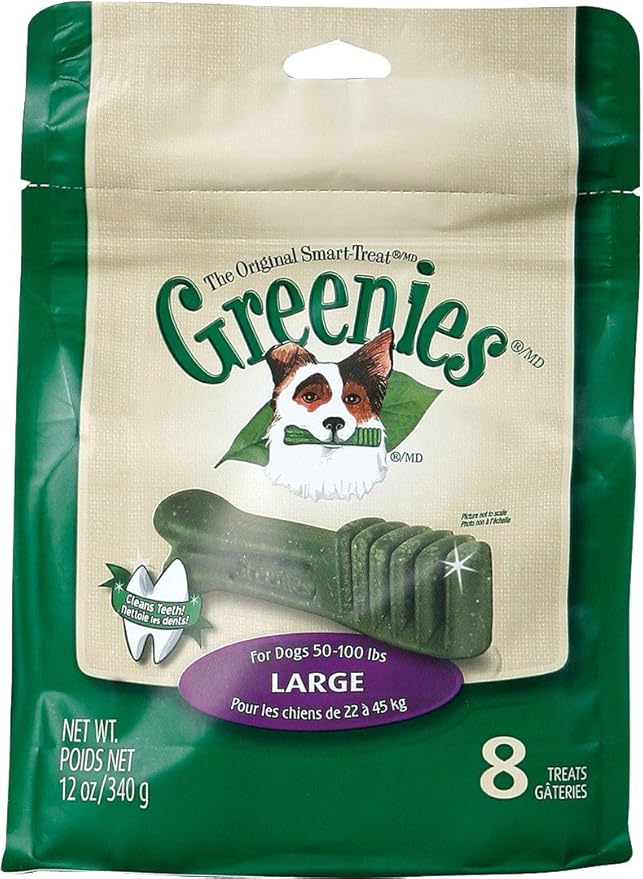 Greenies Original Large Dental Dog Treats, 12 oz. Pack (8 Treats)