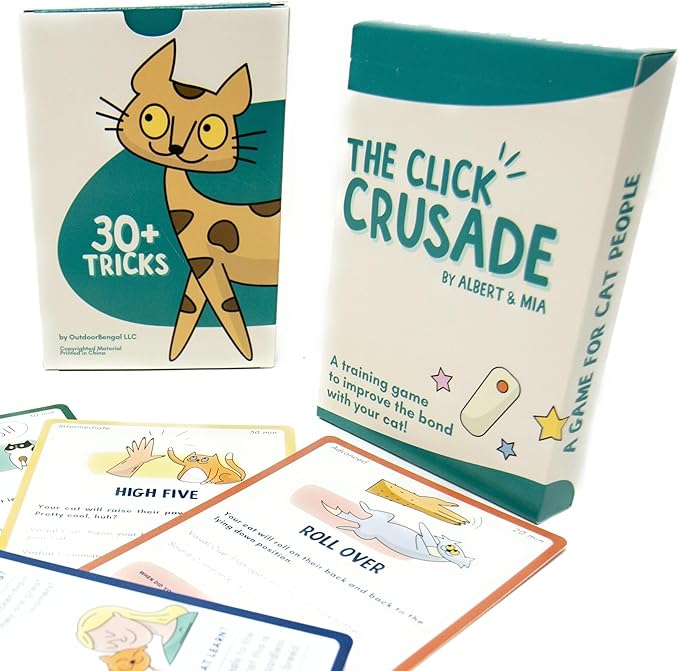 The Click Crusade (Cat Training Card Game Guide to Clicker Training for Cats for Teaching Tricks, Improving Communication and Bonding with Your Kitten (Clicker not Included)