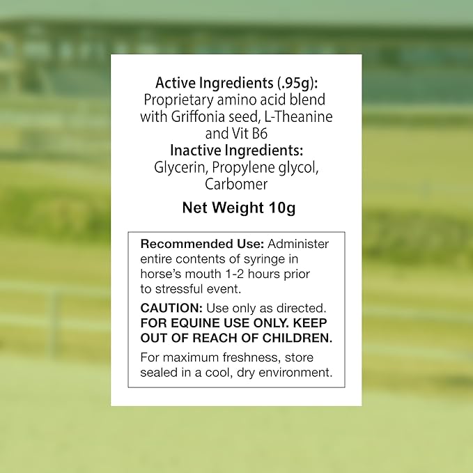 SynChill AF Calming Gel for Nervous Horses - Single Serving - Advanced Formula with L-Theanine, Increased Potency, 100% Natural Supplement, Disposition & Confidence Support for Horses - 25 Pack