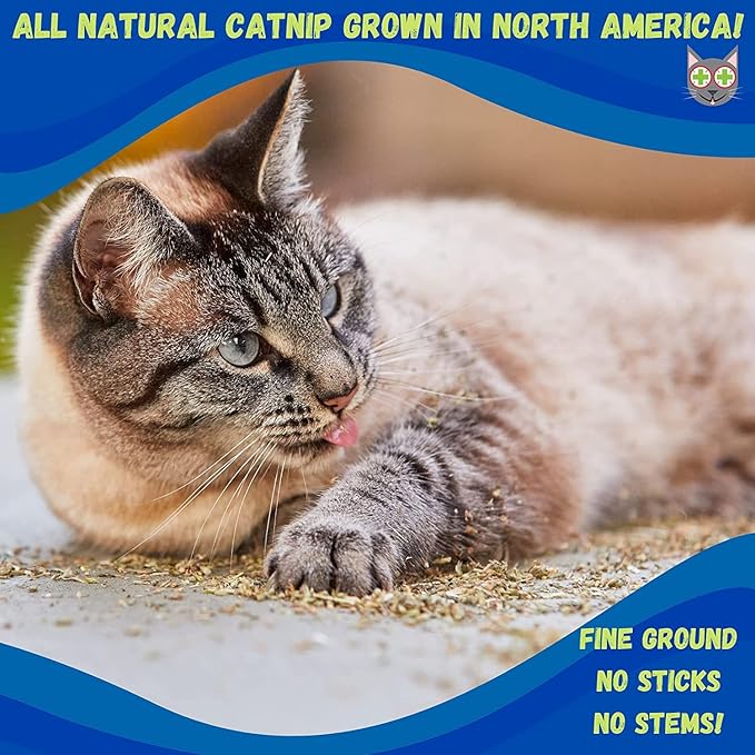 Smokey's Stash Catnip Stalkless Dried Ground Premium Bulk 3 Ounce Bag Strong Cat nip for Cats