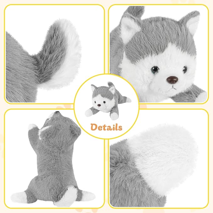19Inch 3 Pounds Dog Weighted Stuffed Animals, Cute Realistic Puppy Stuffed Animal, Sensory Comfort Plush Throw Pillow Toy, Dog Plush Gift for Adults Kids Youth