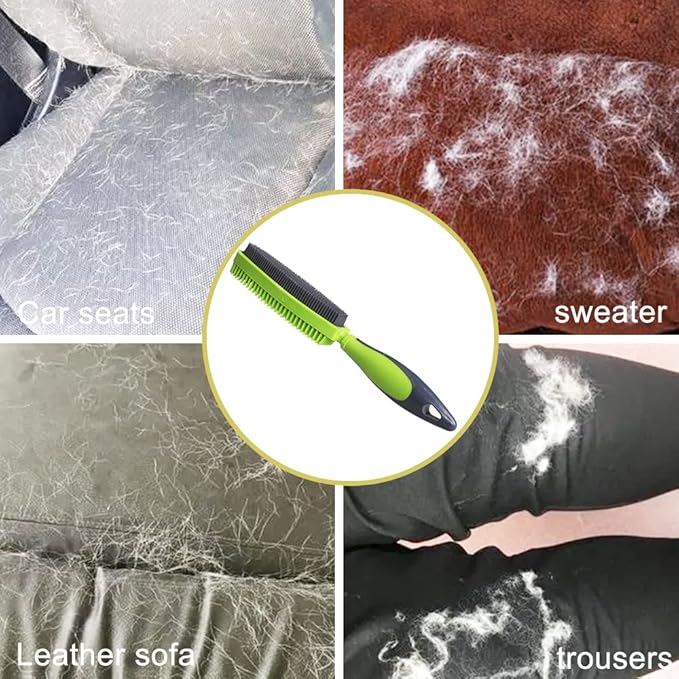 Rubber Pet Hair Removal Brush for Couch Clothes Dog Cat Pet Hair Carpet, Also Used as Dog Cat Bath Brush with Massage Effect