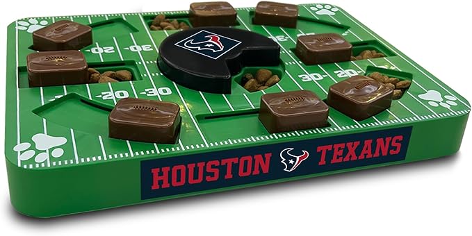 Pets First NFL Houston Texans Puzzle Toy, Puzzle Treat Dog Toy, Interactive Dog Treat Toy, Dog Puzzle