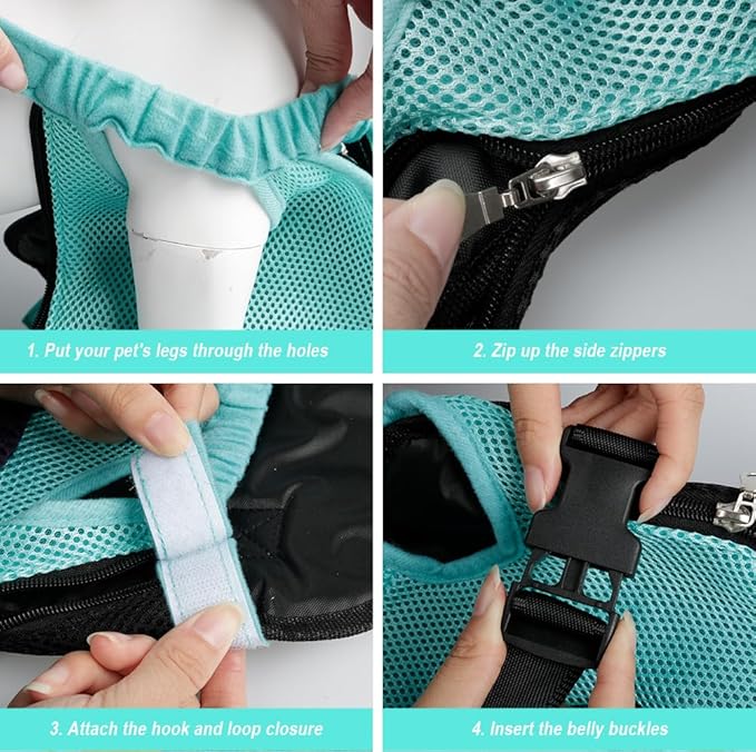 FEimaX Dog Carrier Backpack Pet Legs Out Front Cat Travel Bag, Adjustable Puppy Backpacks Carriers Hands-Free for Small Medium Dogs Cats Hiking Traveling Camping Daily Walking