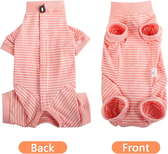 LIANZIMAU Cat Surgical Recovery Suit Professional for Male Female Dog Abdominal Wounds Cone E-Collar Alternative Anti-Licking Pet Surgical Recovery Pajama Suit Soft Fabric Onesie for Cats