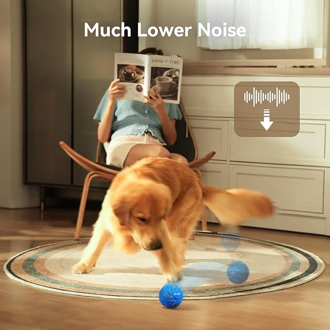 Cheerble Smart Interactive Dog Toy, Wicked Ball AIR, Automatic Moving, Bouncing, and Rotating, E-TPU Material, IPX7 Waterproof Rating, Active Rolling Ball for Medium and Large Dogs