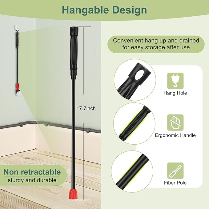 hygger Multi-Use Fish Tank Cleaner, 6 in 1 Aquarium Cleaning Tools Kit with 17.7 Inches Long Handle Algae Scraper Sponge Scrubber Firm Scrub Brush Fish Net Gravel Rake for Acrylic & Glass Tank