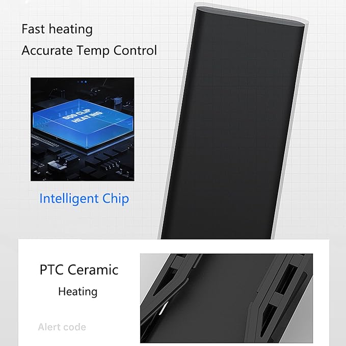 Carefree Fish 100/200/300/500/800W Paladin Aquarium Heater PTC Ceramics Heating Rod Digital LED Intelligent Leaving Water Automatically Stop Heating System for Freshwater and Saltwater No Cooking Fish