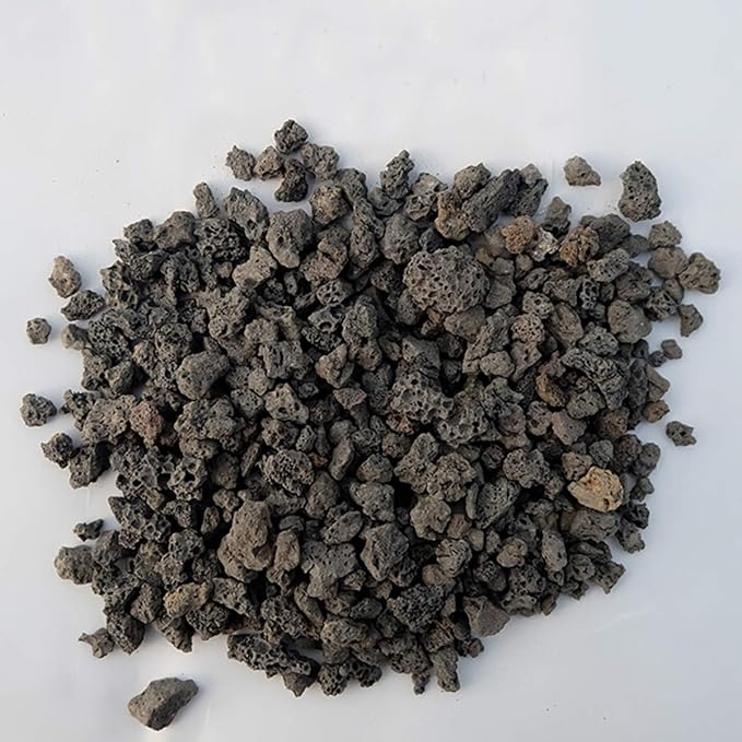 TOYPOPOR 6lb Black Lava Rock for Plants, Natural Horticultural Volcanic Grit, Cactus Succulents Bonsai Stones, Crushed Potting Gravel for Drainage Planter, Terrarium Decor, Gardening Soil Additive