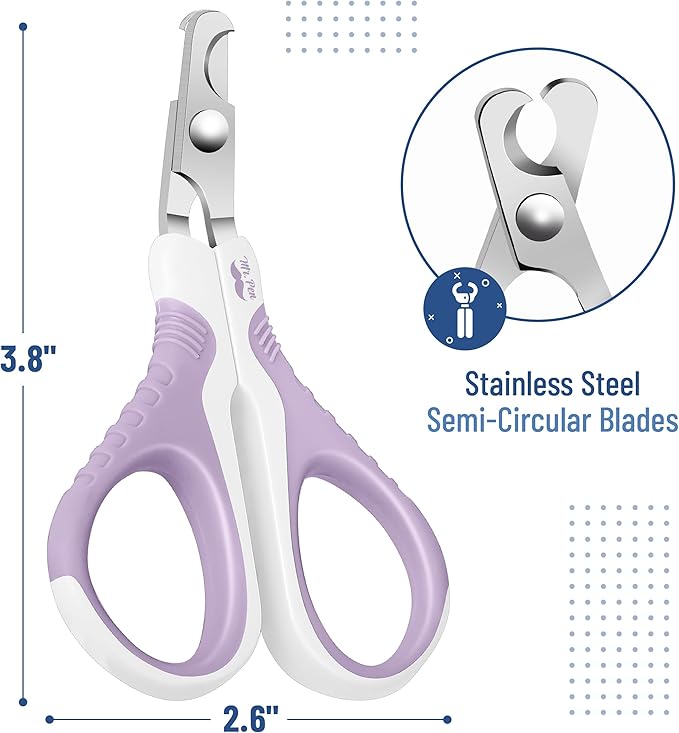 Mr. Pen Cat Nail Trimmer - Purple, Cat & Kitten Nail Clippers, Pet Claw Trimmer