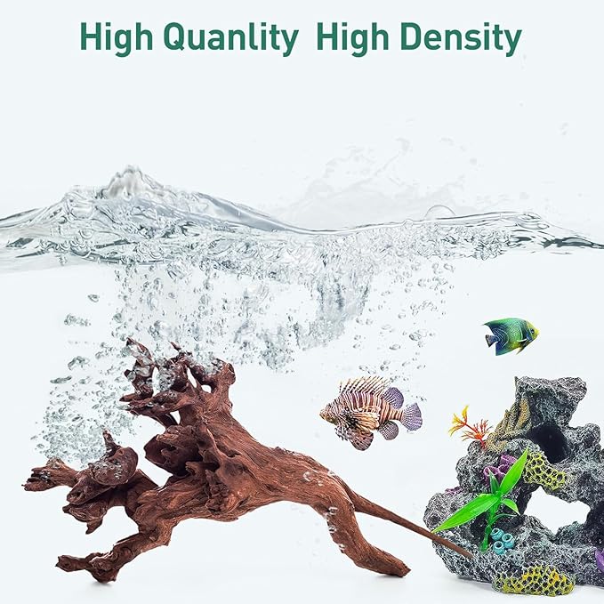 WDEFUN Natural Driftwood for Aquarium Decor, 3-Piece 7''-11'' Large Driftwood for Decorations on Fish Tank, Reptiles Bearded Dragon Accessories or Air Plants