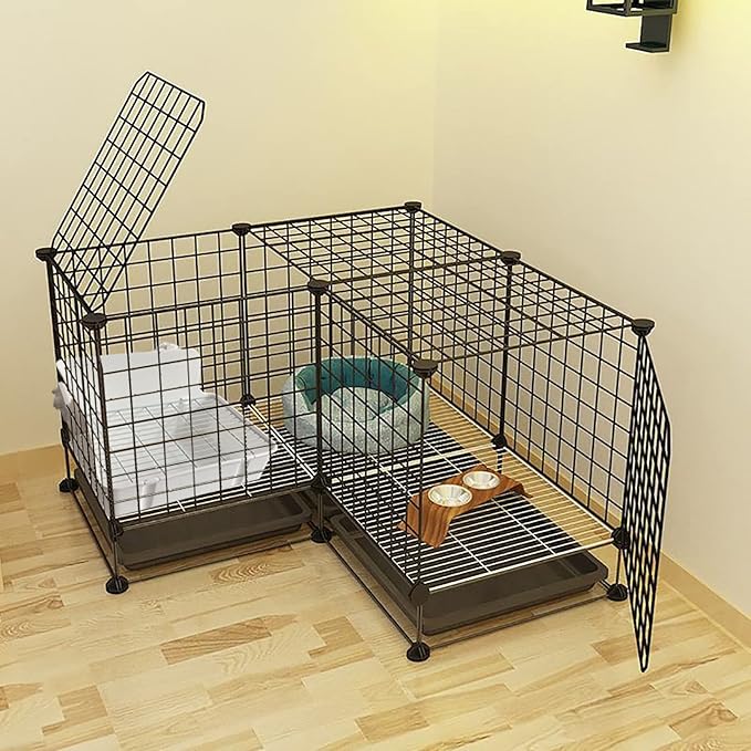 11Pcs Rabbit Litter Box Toilet,Bunny Corner Litter Bedding Plastic Square Grate Guinea Pig Bunny Ferret Hamster Hedgehog, Potty Trainer Bedding Box for Guinea Pig Ferret Hamster Hedgehog (White)