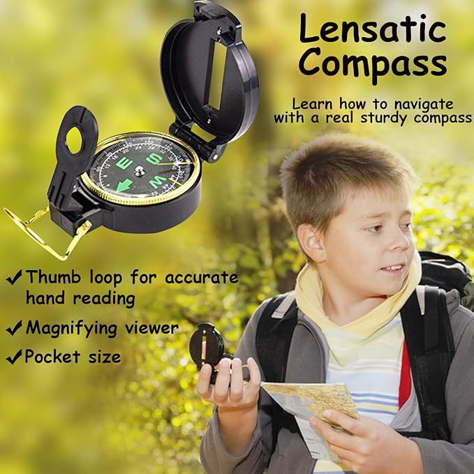 Outdoor Adventure Set for Kids - Camouflage Camping Exploration Toys with Walkie-Talkies - Backyard Explorer Gear for Boys and Girls