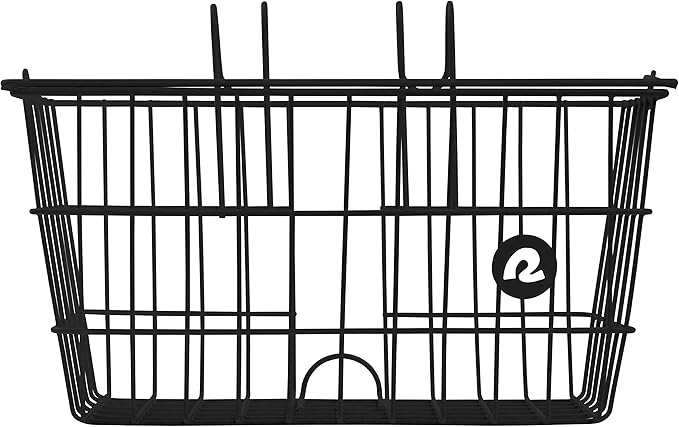 Retrospec Apollo-Lite Lift-Off Bike Basket - Detachable Steel Handlebar Basket with Carrying Handle for Commuting, Shopping & Beach Trips - 14.5in x 9.5in Weather-Resistant Biking Gear