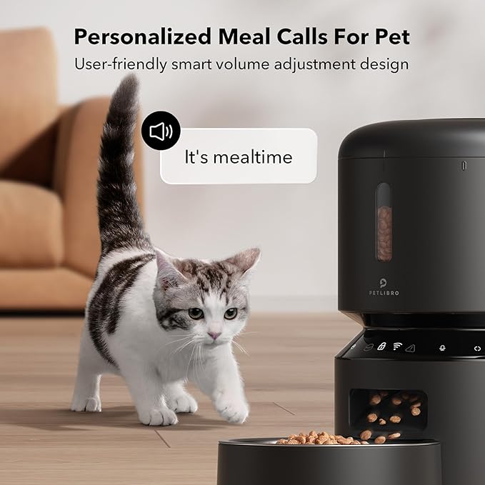 PETLIBRO Automatic Cat Feeder, 5G WiFi Pet Feeder with Freshness Preservation, Timed Cat Feeders for Dry Food, Up to 48 Portions 10 Meals Per Day, Granary Pet Feeder for Cat/Dog