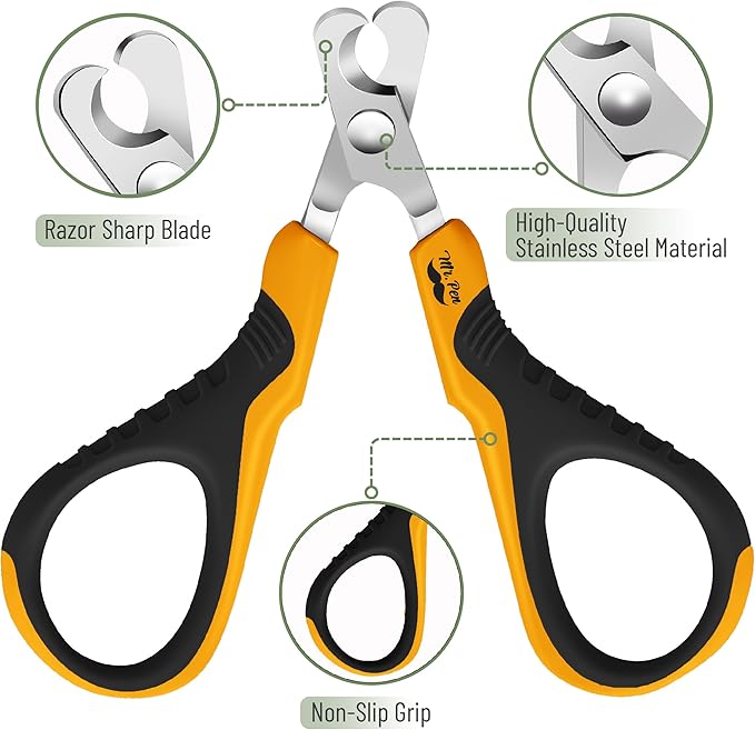 Mr. Pen Cat Nail Trimmer - Cat & Dog Nail Clippers, Claw Trimmer - Orange/Black