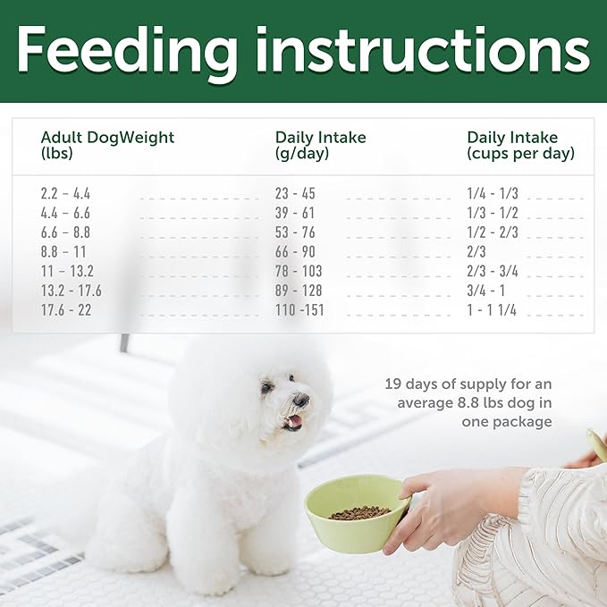 Nature's Protection Superior Care White Dogs Dry Dog Food - High Protein, Tear Stain Dog Food for Small & Mini Breeds Light Coated Adult Dogs, Fresh Pet Meal, Lamb and Rice, 3.3 lb