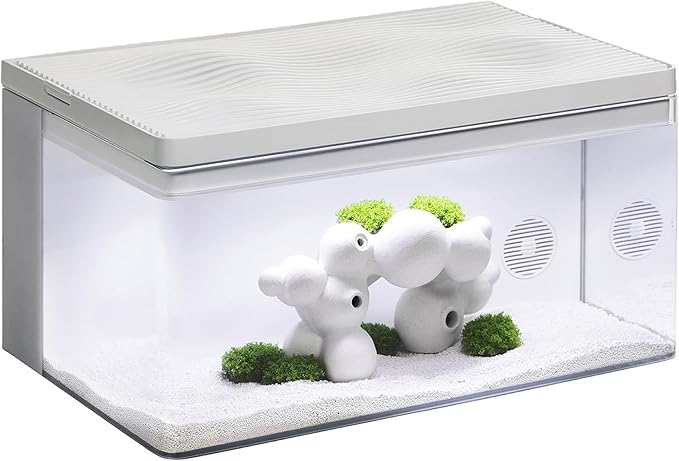 Harmony All-in-One Aquatic Tank by Clairnara - Harmony Premium - iF Design Award Winning 10 Gallon Aquarium with LED Light, Patented Filtration System, and Ultra-Quiet Water Pump