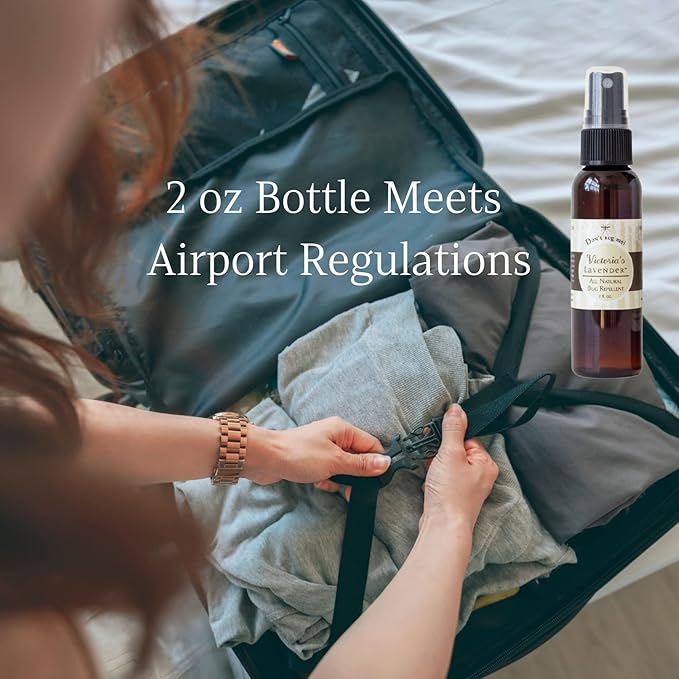 Victoria's Lavender Organic Don’t Bug Me Insect Spray DEET-Free, Made with Plant Based Essential Oils & Aloe Vera - Made in The USA - (2 Fl Oz Plus 4 Fl Oz)