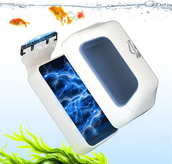 Magnetic Aquarium Fish Tank Glass Cleaner, Floating Aquarium Magnetic Brush, Algae Scraper Glass Cleaner Scrubber for 0.2-0.6 Inch Thick Glass Fish Tank (L)