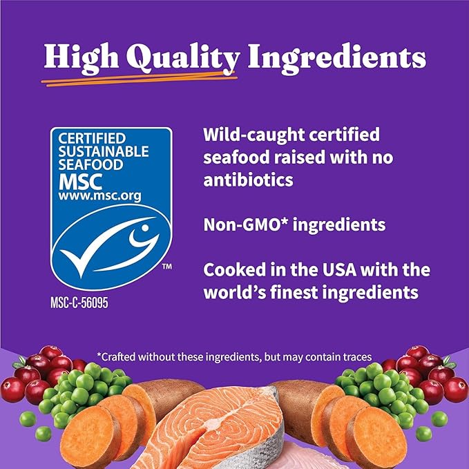 Halo Holistic Cat Food Wild Caught Salmon & Whitefish Formula, Healthy Grains Dry Cat Food, Complete Digestive Health, Kibble for Adult Cats, 6 lb Bag